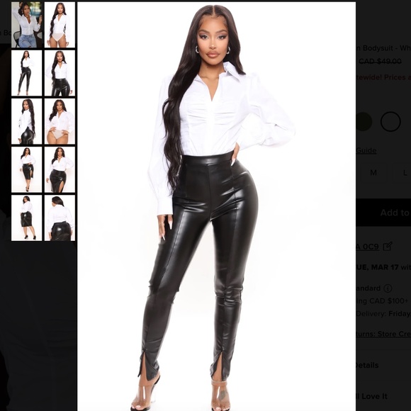 White Button-Up Blouse - Picture 2 of 4